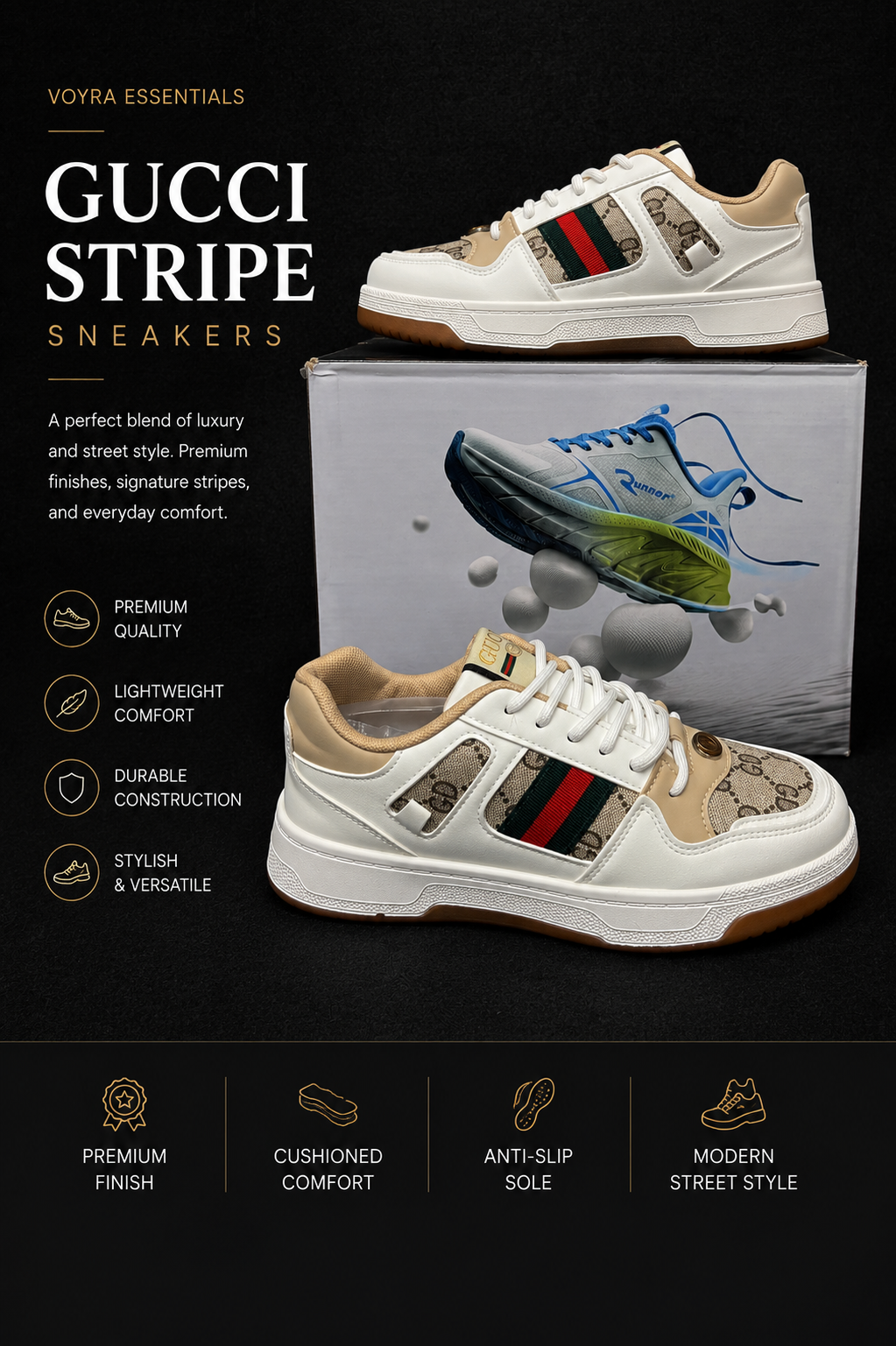 Gucci Stripe Sneakers