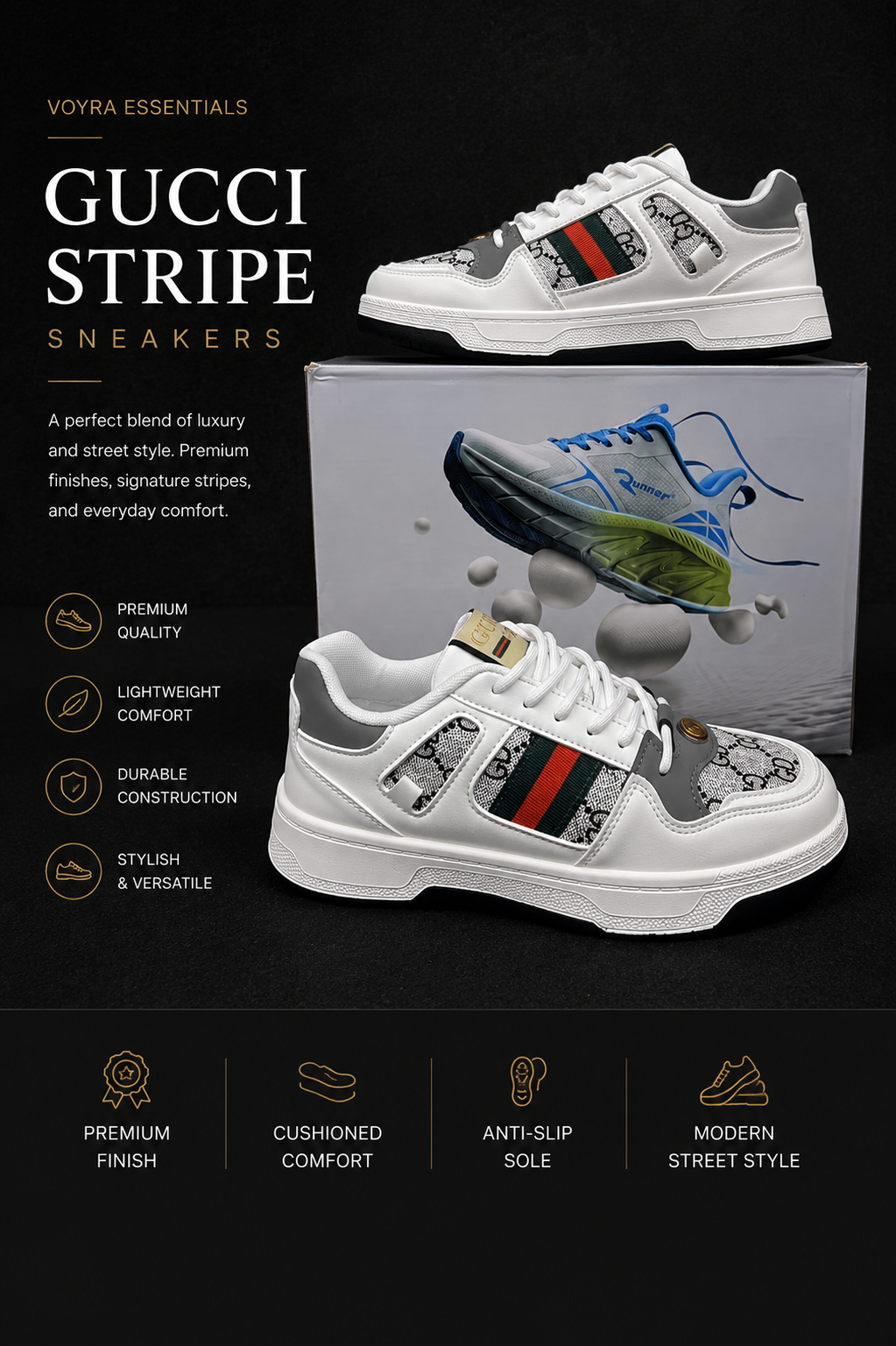 Gucci Stripe Sneakers