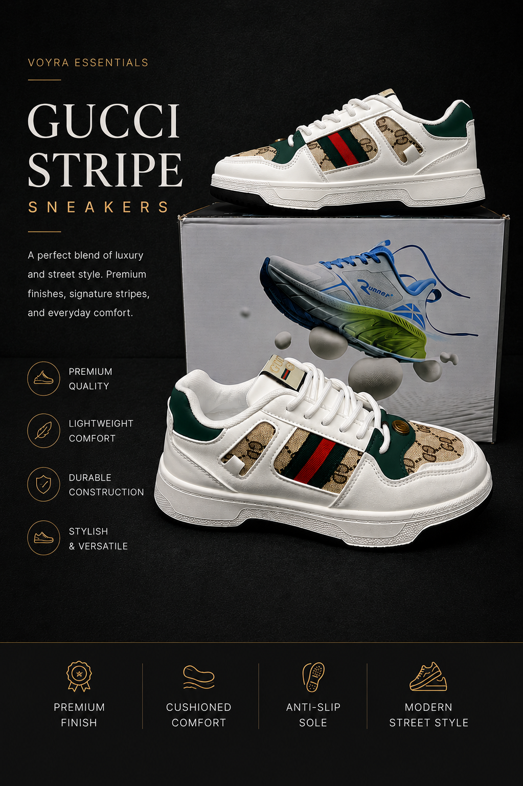 Gucci Stripe Sneakers