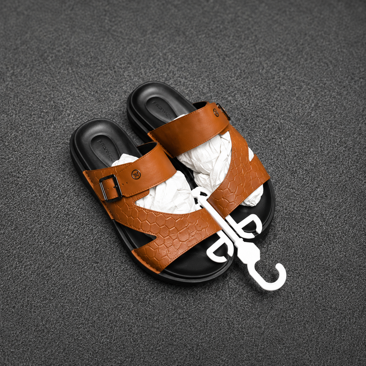 Frowick Leather Slides